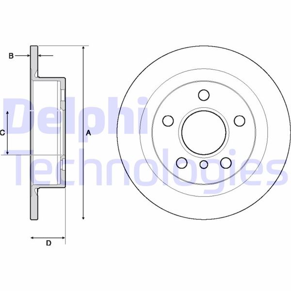 DELPHI BG4706C Fren Sistemleri Fren Diski - MINI MINI (F56) uyumlu