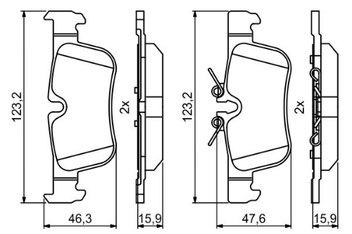 BOSCH 0 986 494 812 Fren Sistemleri Fren Balatası - BMW i3 (I01) uyumlu