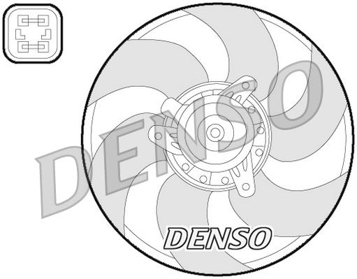 DENSO DER07009 Soğutma Sistemi Fan - CITROËN AX (ZA-_) uyumlu
