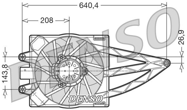 DENSO DER09018 Soğutma Sistemi Fan - FIAT PANDA (169_) uyumlu