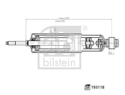 FEBI BILSTEIN 193118 Süspansiyon Sistemi Amortisör - NISSAN CABSTAR (F24M, F24W) uyumlu