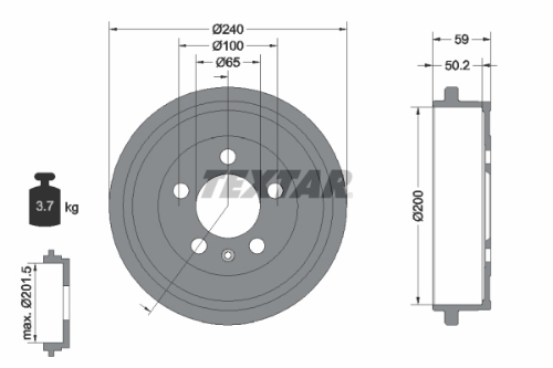 TEXTAR 94023800 Fren Sistemleri Fren Kampanası - SEAT IBIZA IV (6J5, 6P1) uyumlu