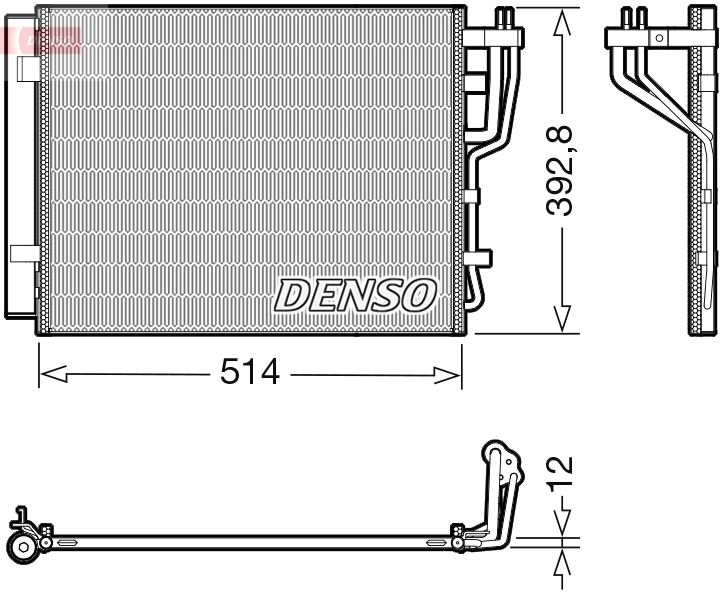 DENSO DCN41014 İklimlendirme Sistemi Klima Radyatörü - HYUNDAI i30 Station wagon (FD) uyumlu