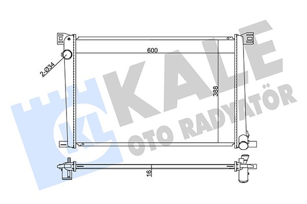 KALE OTO RADYATÖR 352570 Soğutma Sistemi Su Soğutucu & Parçaları - MINI MINI (R56) uyumlu