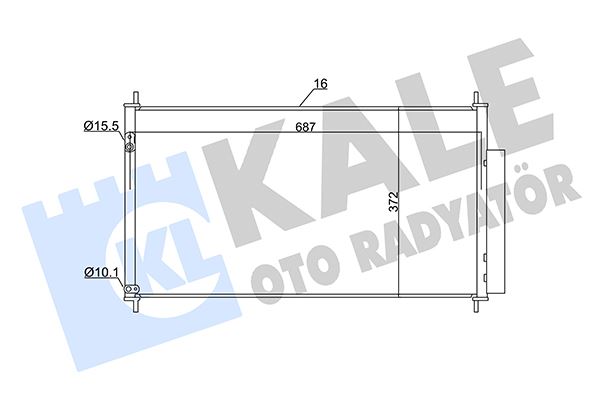 KALE OTO RADYATÖR 350605 İklimlendirme Sistemi Klima Radyatörü - HONDA CIVIC IX (FK) uyumlu