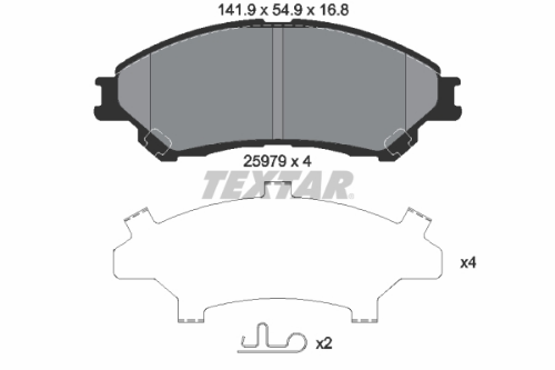 TEXTAR 2597901 Fren Sistemleri Fren Balatası - SUZUKI SX4 S-CROSS (JY) uyumlu
