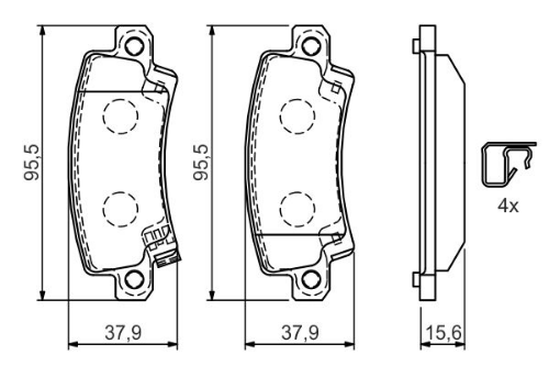 BOSCH 0 986 424 790 Fren Sistemleri Fren Balatası - TOYOTA COROLLA (_E12_) uyumlu