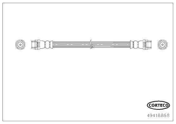 CORTECO 49418868 Fren Sistemleri Fren Hortumları - CHEVROLET AVEO Hatchback (T300) uyumlu