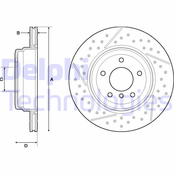 DELPHI BG4714C Fren Sistemleri Fren Diski - BMW 3 Touring (E91) uyumlu