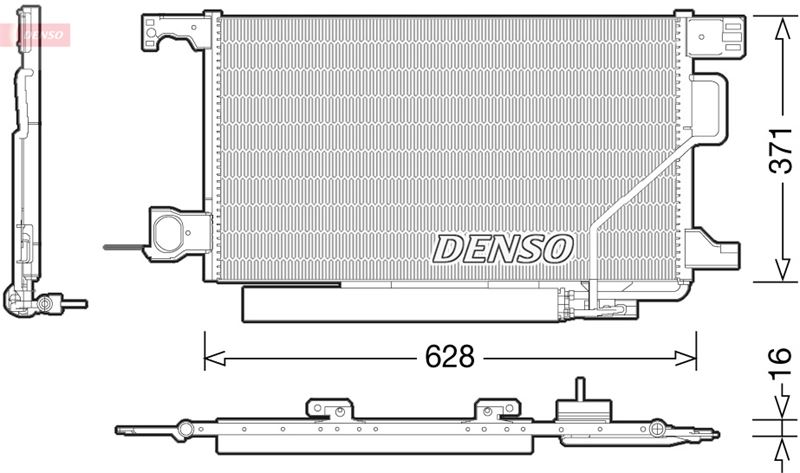 DENSO DCN17026 İklimlendirme Sistemi Klima Radyatörü - MERCEDES-BENZ C-SERISI T-Model (S203) uyumlu