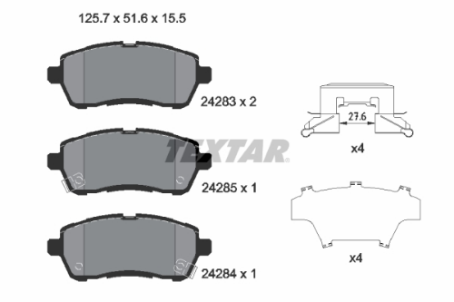 TEXTAR 2428303 Fren Sistemleri Fren Balatası - SUZUKI SWIFT IV (FZ, NZ) uyumlu