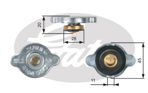 GATES RC124 Soğutma Sistemi Su Soğutucu & Parçaları - MITSUBISHI COLT II (C1_A) uyumlu