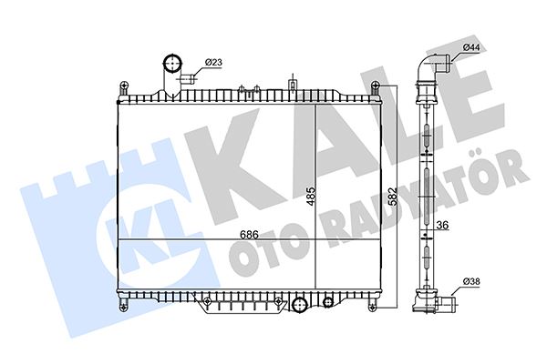KALE OTO RADYATÖR 360165 Soğutma Sistemi Su Soğutucu & Parçaları - LAND ROVER DISCOVERY IV (L319) uyumlu