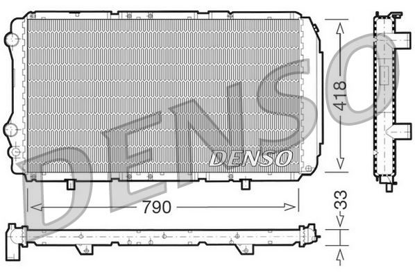 DENSO DRM09076 Soğutma Sistemi Su Soğutucu & Parçaları - PEUGEOT 106 I (1A, 1C) uyumlu