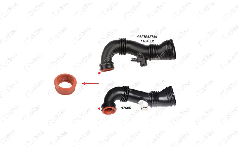 NIFEA 17680 Motor Şarj Hava Hortumu - PEUGEOT PARTNER Platform şasi uyumlu