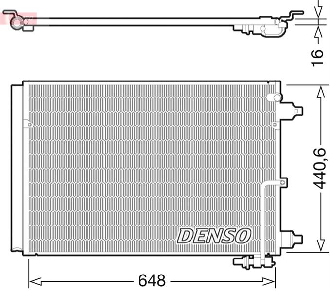 DENSO DCN02025 İklimlendirme Sistemi Klima Radyatörü - AUDI A8 D4 (4H2, 4H8, 4HC, 4HL) uyumlu