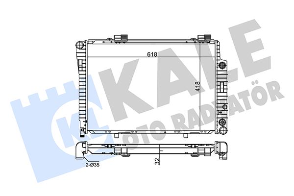 KALE OTO RADYATÖR 360300 Soğutma Sistemi Su Soğutucu & Parçaları - MERCEDES-BENZ C-SERISI (W202) uyumlu
