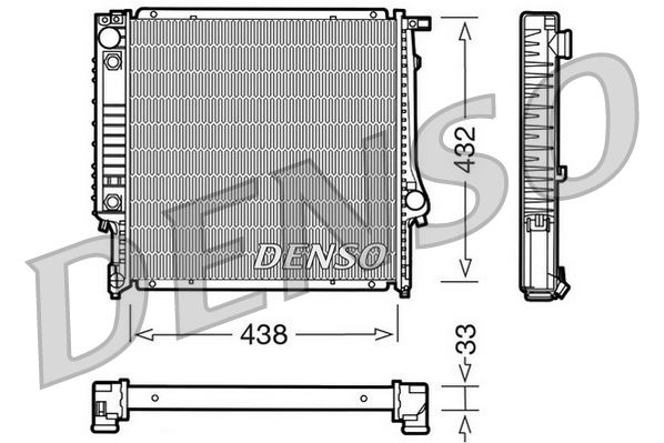 DENSO DRM05021 Soğutma Sistemi Su Soğutucu & Parçaları - BMW 3 (E30) uyumlu