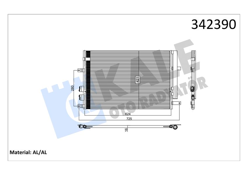 KALE OTO RADYATÖR 342390 Diğer Diğer Donanım & Parçalar - ALFA ROMEO BRERA (939_) uyumlu