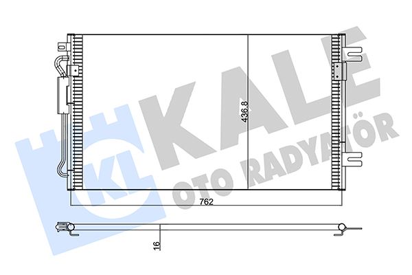 KALE OTO RADYATÖR 352595 İklimlendirme Sistemi Klima Radyatörü - CHRYSLER VOYAGER IV (RG, RS) uyumlu