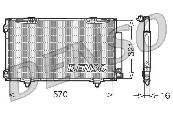 DENSO DCN50011 İklimlendirme Sistemi Klima Radyatörü - TOYOTA CARINA E VI Sedan (_T19_) uyumlu