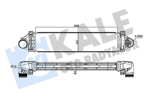 KALE OTO RADYATÖR 352335 Motor Turbo Radyatörü - VOLVO XC60 I SUV (156) uyumlu