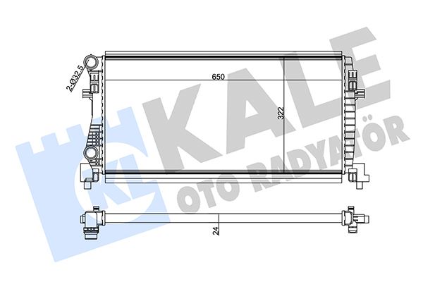KALE OTO RADYATÖR 355555 Soğutma Sistemi Su Soğutucu & Parçaları - VW GOLF VII Variant (BA5, BV5) uyumlu