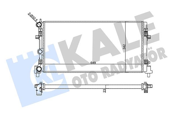 KALE OTO RADYATÖR 356425 Soğutma Sistemi Su Soğutucu & Parçaları - SEAT IBIZA IV (6J5, 6P1) uyumlu