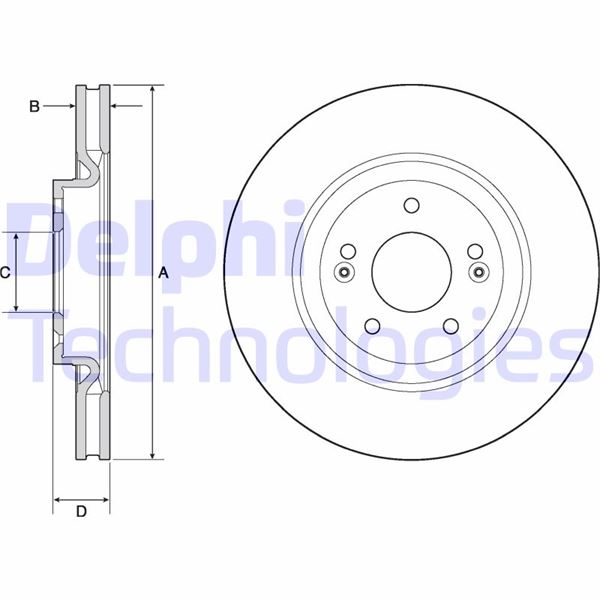 DELPHI BG4683C Fren Sistemleri Fren Diski - HYUNDAI i40 I CW (VF) uyumlu