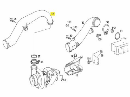 Turbo Yağlama Borusu - MERCEDES ORIJINAL - A9060900837 Ürün Görseli