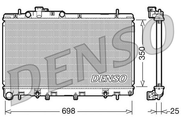 DENSO DRM36011 Soğutma Sistemi Su Soğutucu & Parçaları - SUBARU OUTBACK (BE, BH) uyumlu