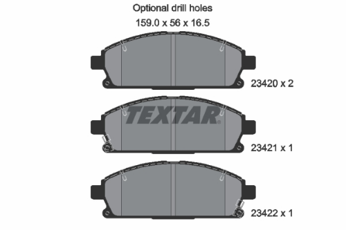 TEXTAR 2342001 Fren Sistemleri Fren Balatası - NISSAN SERENA (C23) uyumlu
