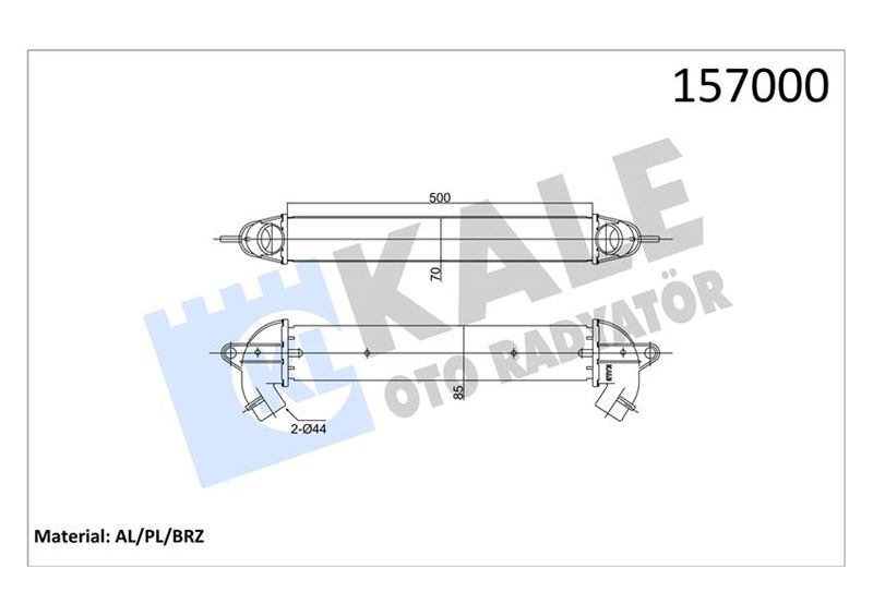 Turbo Radyatörü - KALE OTO RADYATÖR - 010CAC010 Ürün Görseli