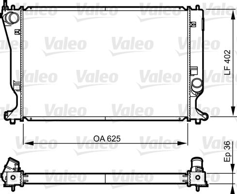 VALEO 735573 Soğutma Sistemi Su Soğutucu & Parçaları - TOYOTA COROLLA Verso (ZER_, ZZE12_, R1_) uyumlu