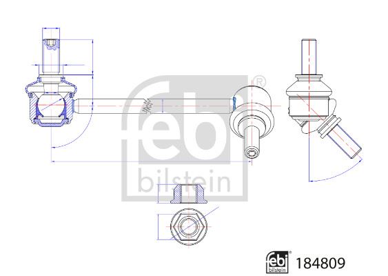 FEBI BILSTEIN 184809 Süspansiyon Sistemi Stabilizatör - VW ID.3 (E11, E12) uyumlu