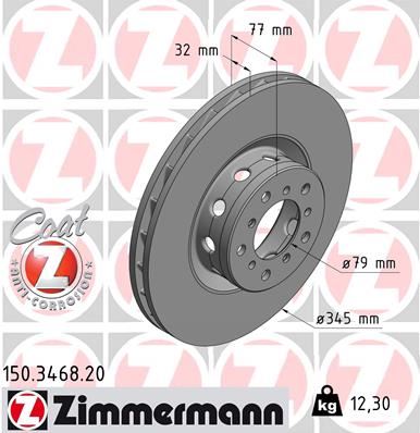 ZIMMERMANN 150.3468.20 Fren Sistemleri Fren Diski - BMW 5 (E39) uyumlu