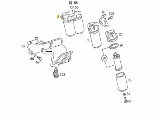 Mazot Filtresi Kapağı - MERCEDES ORIJINAL - A0010926701
