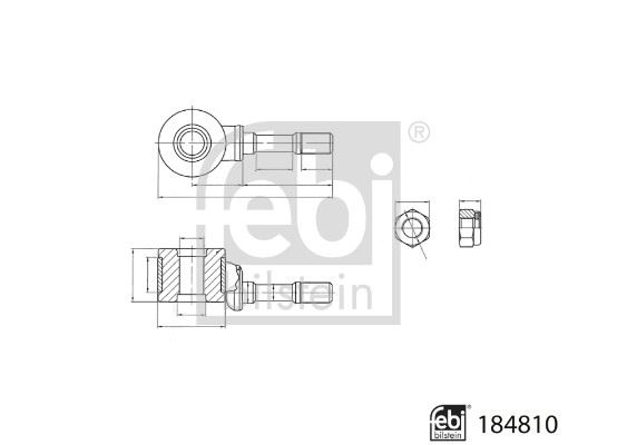 FEBI BILSTEIN 184810 Süspansiyon Sistemi Stabilizatör - VW GOLF II (19E, 1G1) uyumlu