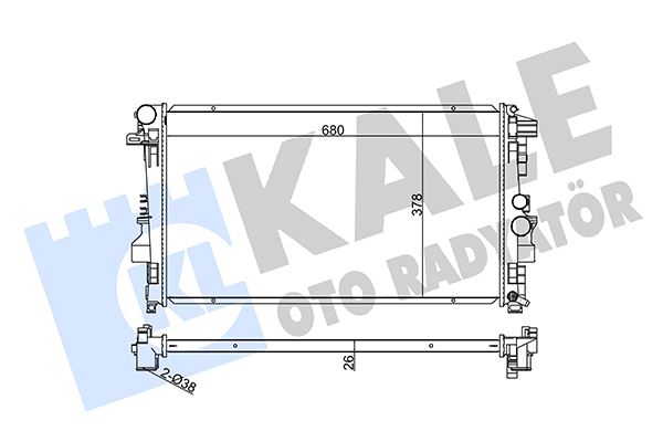 KALE OTO RADYATÖR 360900 Soğutma Sistemi Su Soğutucu & Parçaları - MERCEDES-BENZ VITO / MIXTO Panelvan/Van (W639) uyumlu