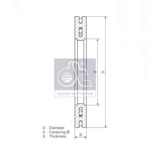 DT Spare Parts 2.40347 Fren Sistemleri Fren Diski - VOLVO FH II uyumlu
