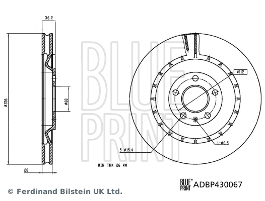 BLUE PRINT ADBP430067 Fren Sistemleri Fren Diski - PORSCHE MACAN (95B) uyumlu