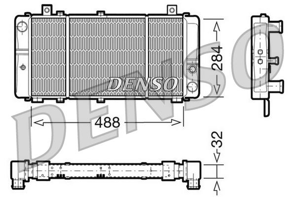 DENSO DRM27001 Soğutma Sistemi Su Soğutucu & Parçaları - SKODA FAVORIT (781) uyumlu