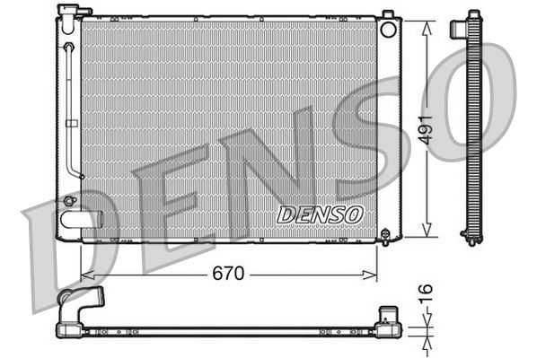 DENSO DRM50055 Soğutma Sistemi Su Soğutucu & Parçaları - LEXUS RX (_U3_) uyumlu