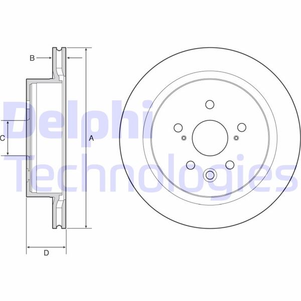 DELPHI BG4962C Fren Sistemleri Fren Diski - LEXUS GS (_L1_) uyumlu
