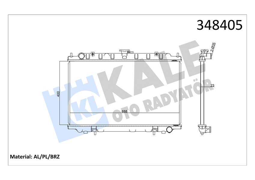 KALE OTO RADYATÖR 348405 Soğutma Sistemi Su Soğutucu & Parçaları - NISSAN MAXIMA / MAXIMA QX IV (A32) uyumlu
