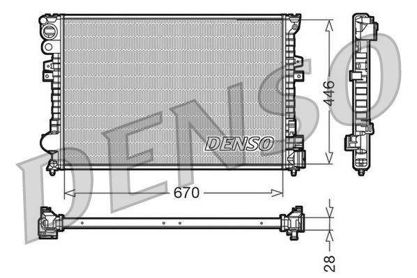 DENSO DRM07050 Soğutma Sistemi Su Soğutucu & Parçaları - PEUGEOT 309 I (10C, 10A) uyumlu