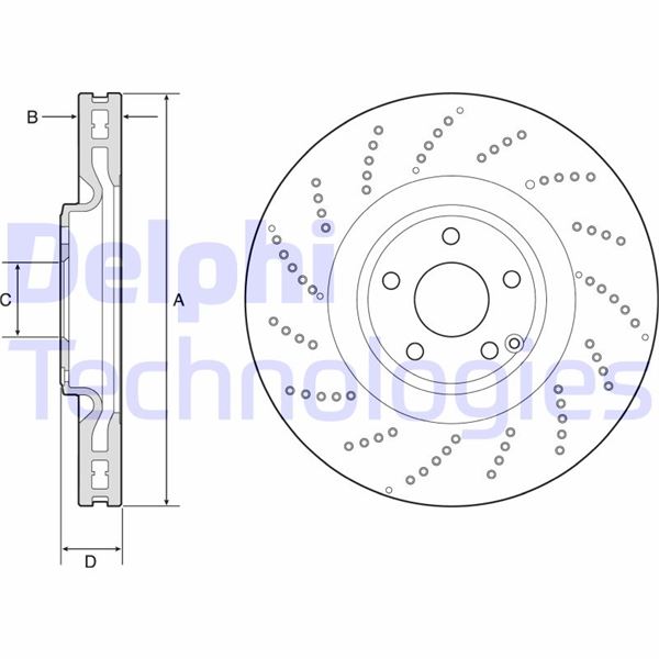 DELPHI BG9222C Fren Sistemleri Fren Diski - MERCEDES-BENZ CLS (C218) uyumlu