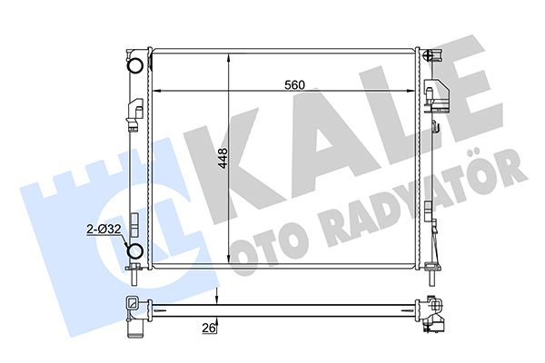 KALE OTO RADYATÖR 351035 Soğutma Sistemi Su Soğutucu & Parçaları - OPEL VIVARO A Platform şasi (X83) uyumlu