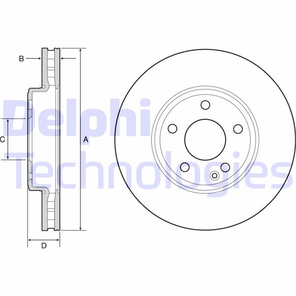 DELPHI BG4646C Fren Sistemleri Fren Diski - MERCEDES-BENZ B-SERISI Sports Tourer (W246, W242) uyumlu
