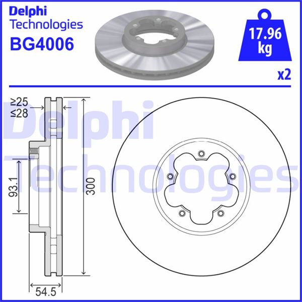 Fren Diski - DELPHI - BG4006 Ürün Görseli